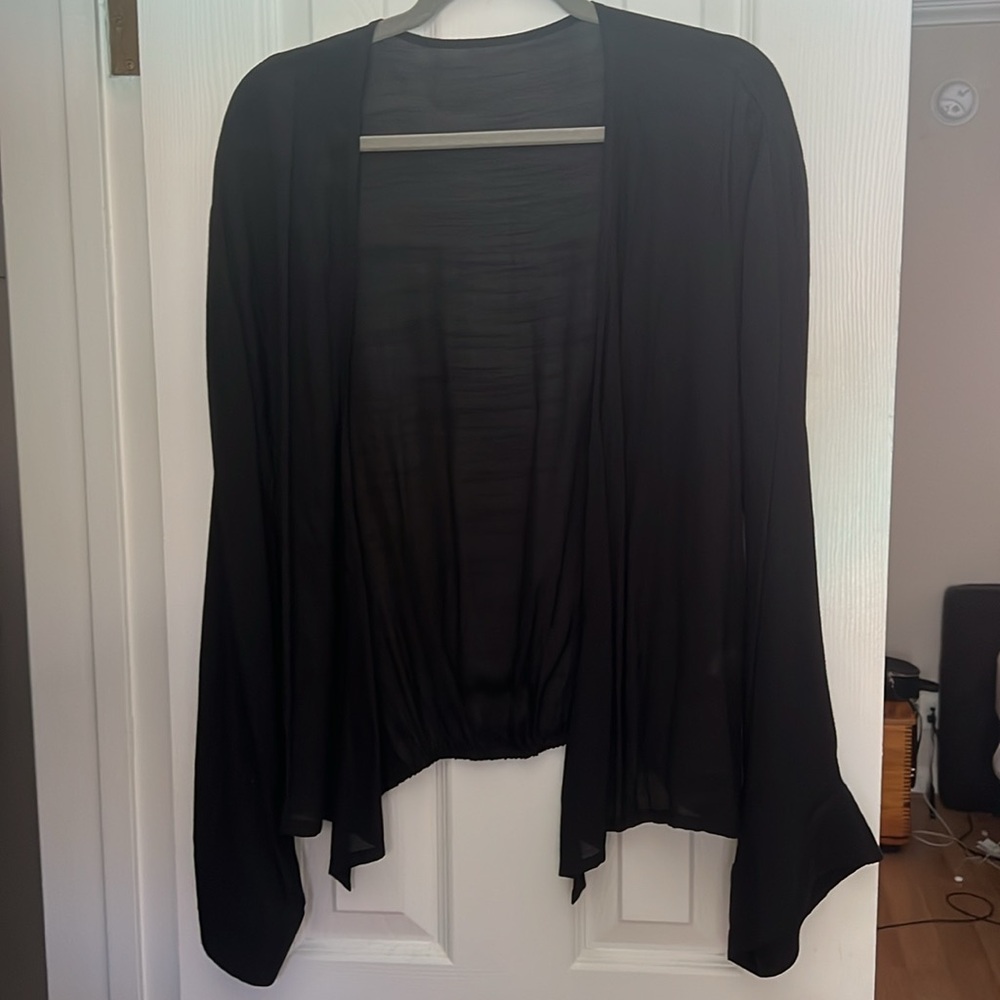 Panama Beach Back Tie Top Black